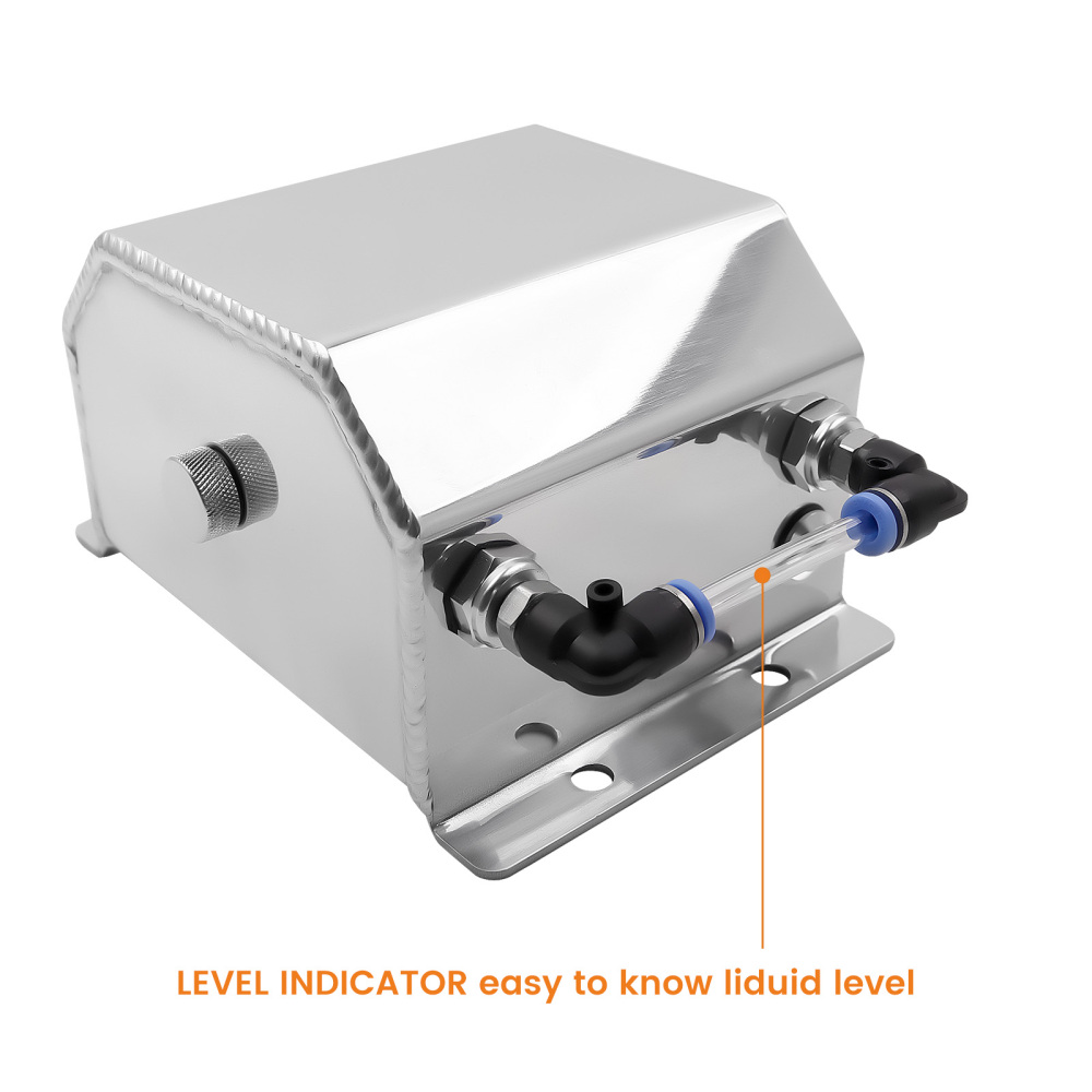 1L Aluminum Radiator Coolant Overflow Bottle Tank 12mm Water-Can Reservoir