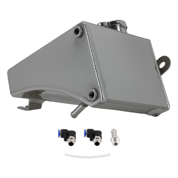 Aluminum Radiator Coolant Overflow Water Tank compatible for Nissan 240SX S13 S14 S15 88-94