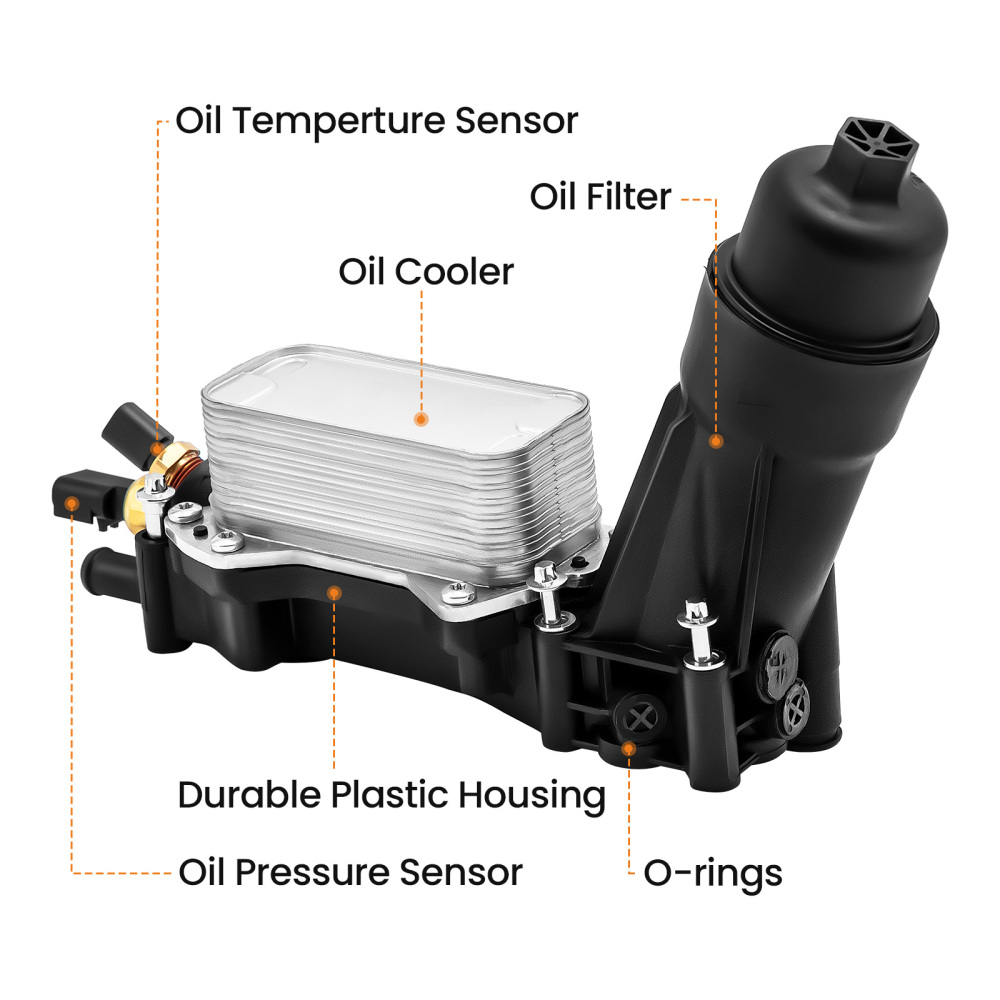 Compatible for Jeep Compatible for Chrysler Compatible for Dodge 3.6 2014-17 Oil Cooler Filter Adapter Housing 68105583AF