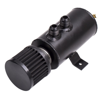 Alloy Baffled 0.75L AN10 Motor Oil Catch Can 3M Hose Kit and Fittings Universal