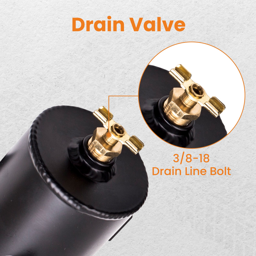 Alloy Baffled 0.75L AN10 Motor Oil Catch Can 3M Hose Kit and Fittings Universal