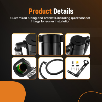 Oil Catch Can Oil Separator Kit compatible for Ford F150 5.0L 21-23 2.7L 3.5L compatible for Ecoboost