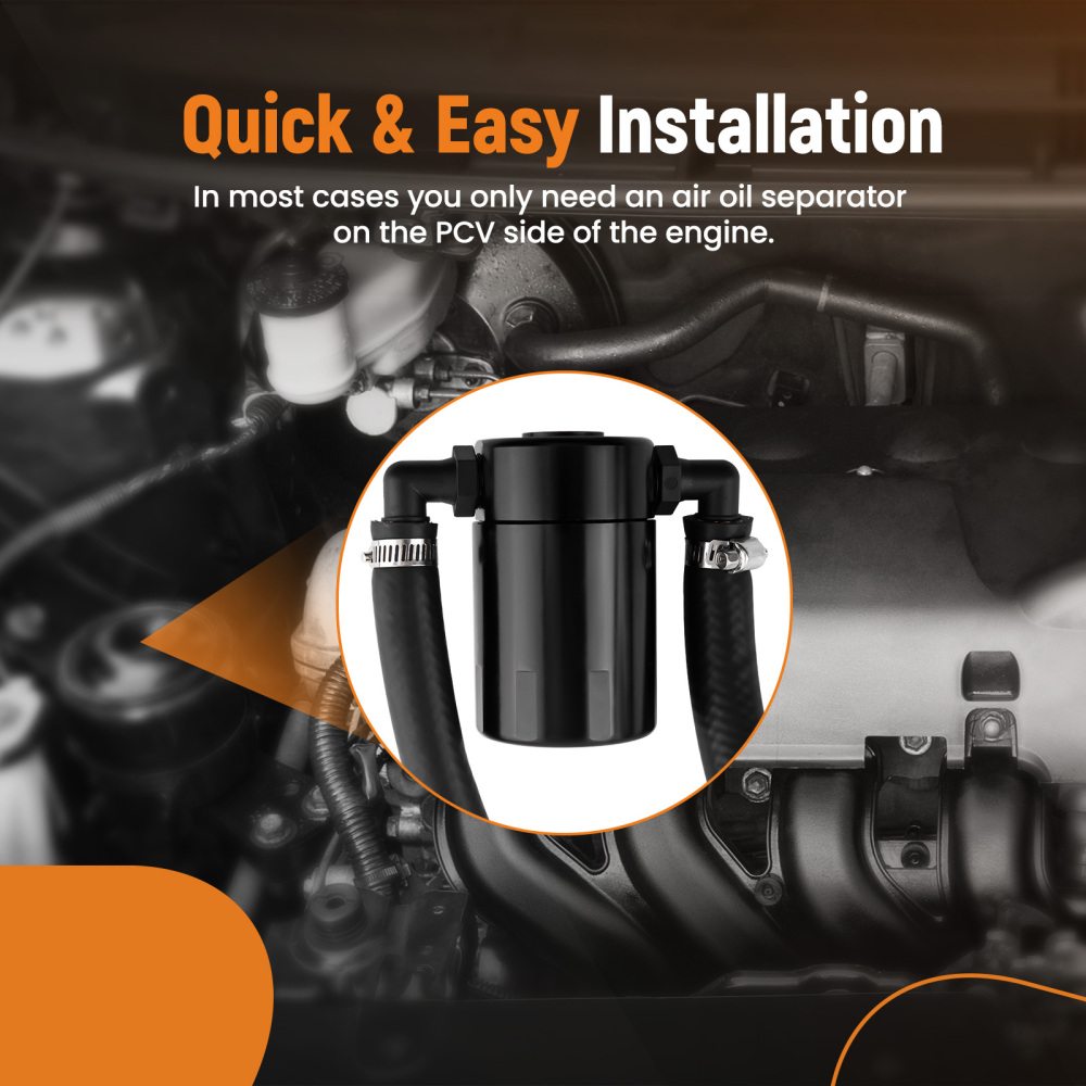 Oil Catch Can Oil Separator Kit compatible for Ford F150 5.0L 21-23 2.7L 3.5L compatible for Ecoboost