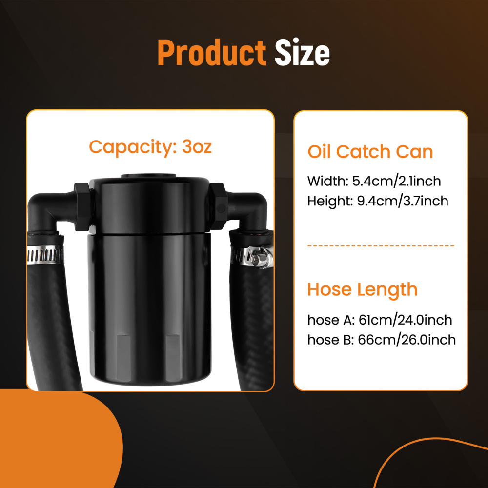Oil Catch Can Oil Separator Kit compatible for Ford F150 5.0L 21-23 2.7L 3.5L compatible for Ecoboost