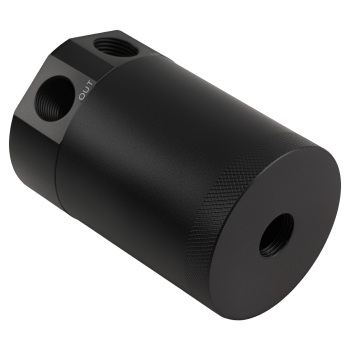 Aluminum Universal Baffled 2 Port Oil Catch Can Tank Air Oil Separator Bottle