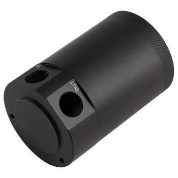 Aluminum Universal Baffled 2 Port Oil Catch Can Tank Air Oil Separator Bottle