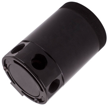 Auto Racing Baffled 3-Port Oil Catch Can/Tank/Air-Oil Separator Kit