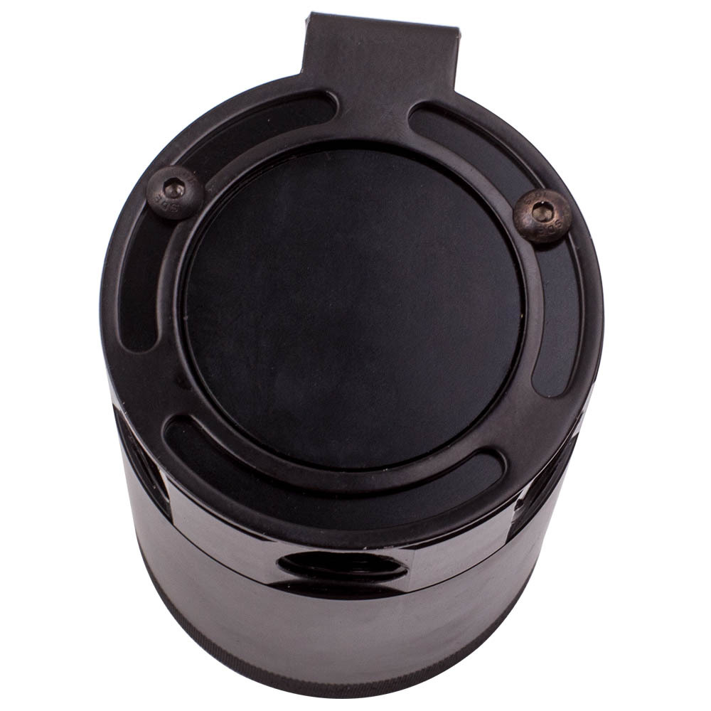 Auto Racing Baffled 3-Port Oil Catch Can/Tank/Air-Oil Separator Kit