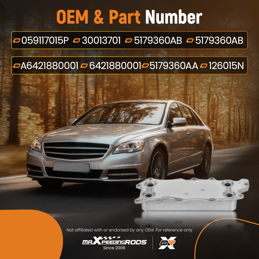 Engine Oil Cooler 6421880001 compatible for Mercedes ML GL R Class CDI 4-Matic