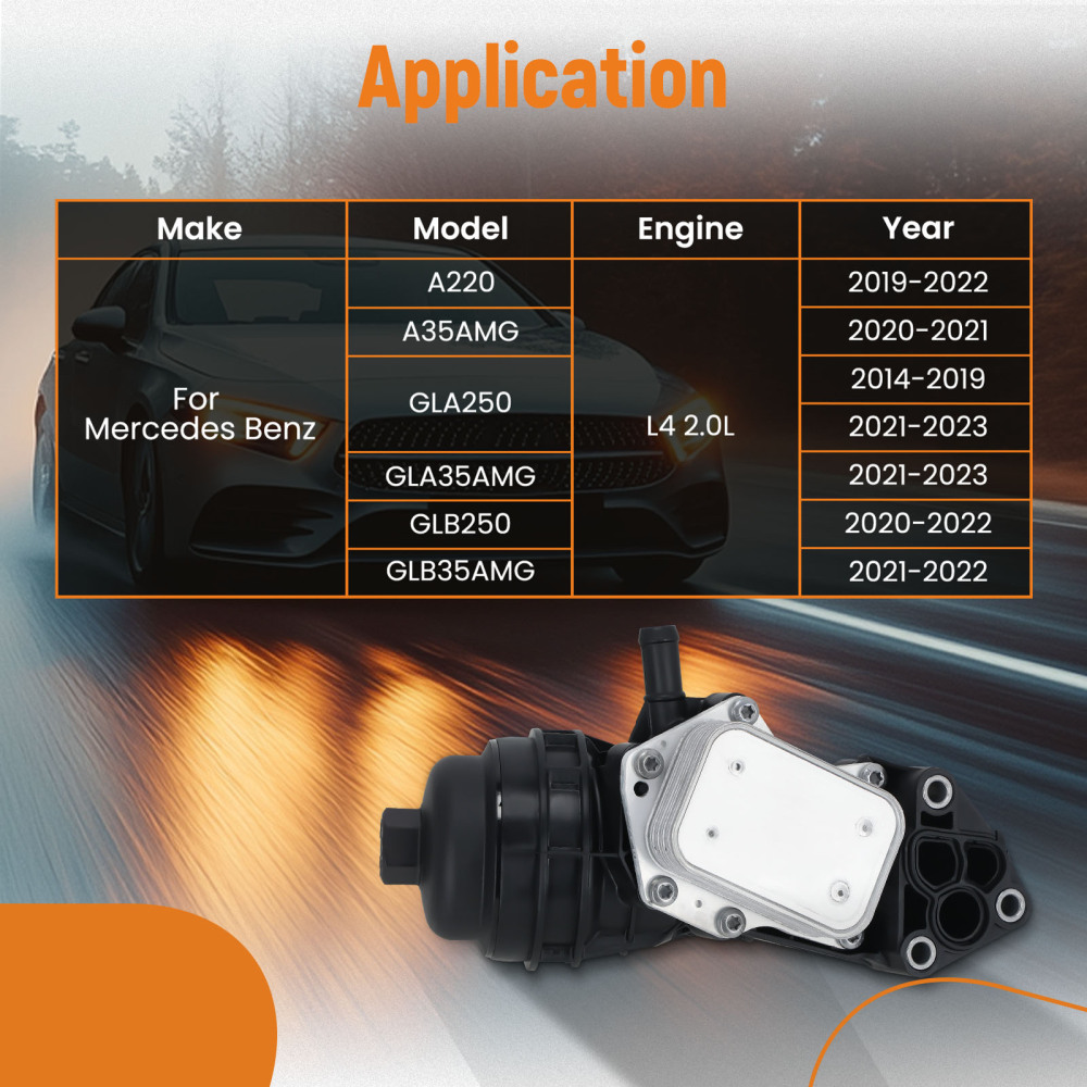 Oil Cooler Filter Housing compatible for Mercedes-Benz A220 V177 GLA250 W205 X156 270180061