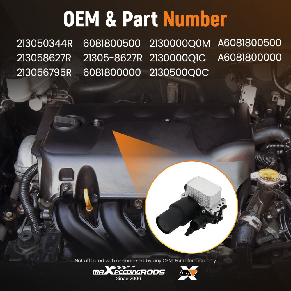 Engine Oil Cooler Assembly compatible for Nissan Qashqai 1.5 dCi 2013-2022