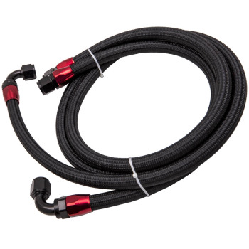 10 Row AN10 Universal Engine Oil Cooler Filter Adapter Hose Kit New Black