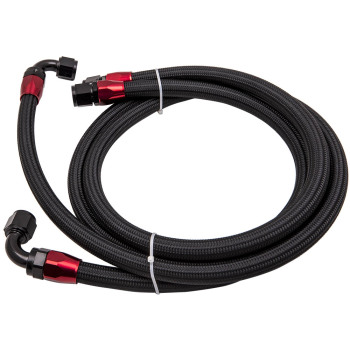 10 Row AN10 Universal Engine Oil Cooler Filter Adapter Hose Kit New Black