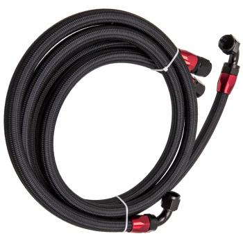 10 Row AN10 Universal Engine Oil Cooler Filter Adapter Hose Kit New Black