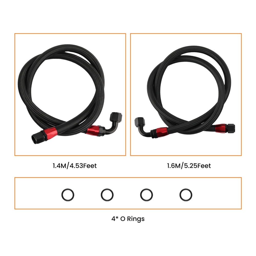 Universal 13-Row 10AN Engine Transmission Oil Cooler and Filter Adapter and Oil Line