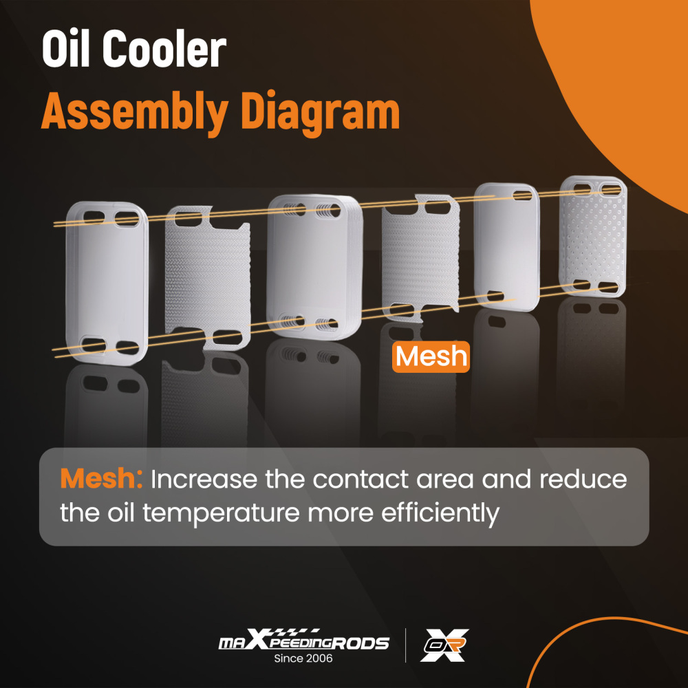 Oil Cooler compatible for Ford TRANSIT MK7 MK8 FOCUS III 2.2 compatible for FWD PEUGEOT BOXER 2.2 2006-on