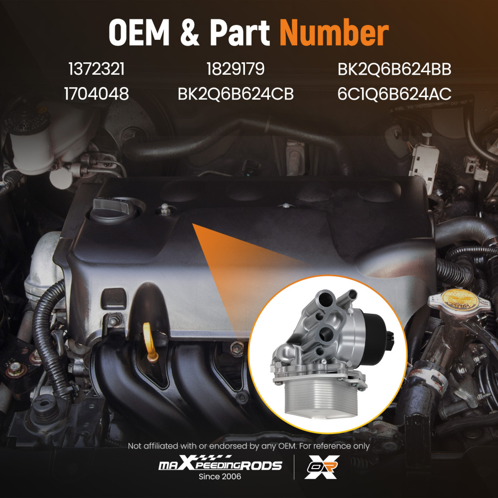 Engine Oil Cooler compatible for Ford Transit 2.2 compatible for FWD 2006-2014 BK2Q6B624CB