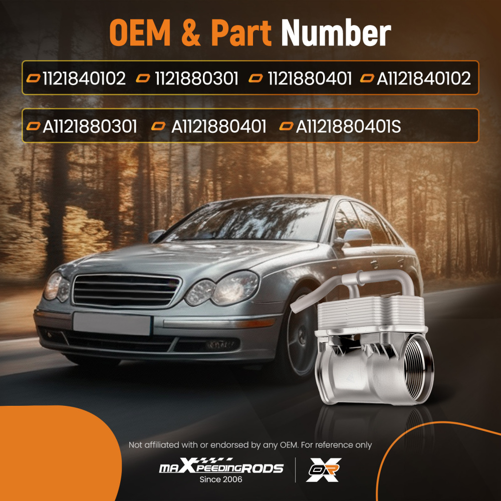 Radiatore dellolio motore con alloggiamento compatibile per Mercedes C CLK E ML 6+8 SL