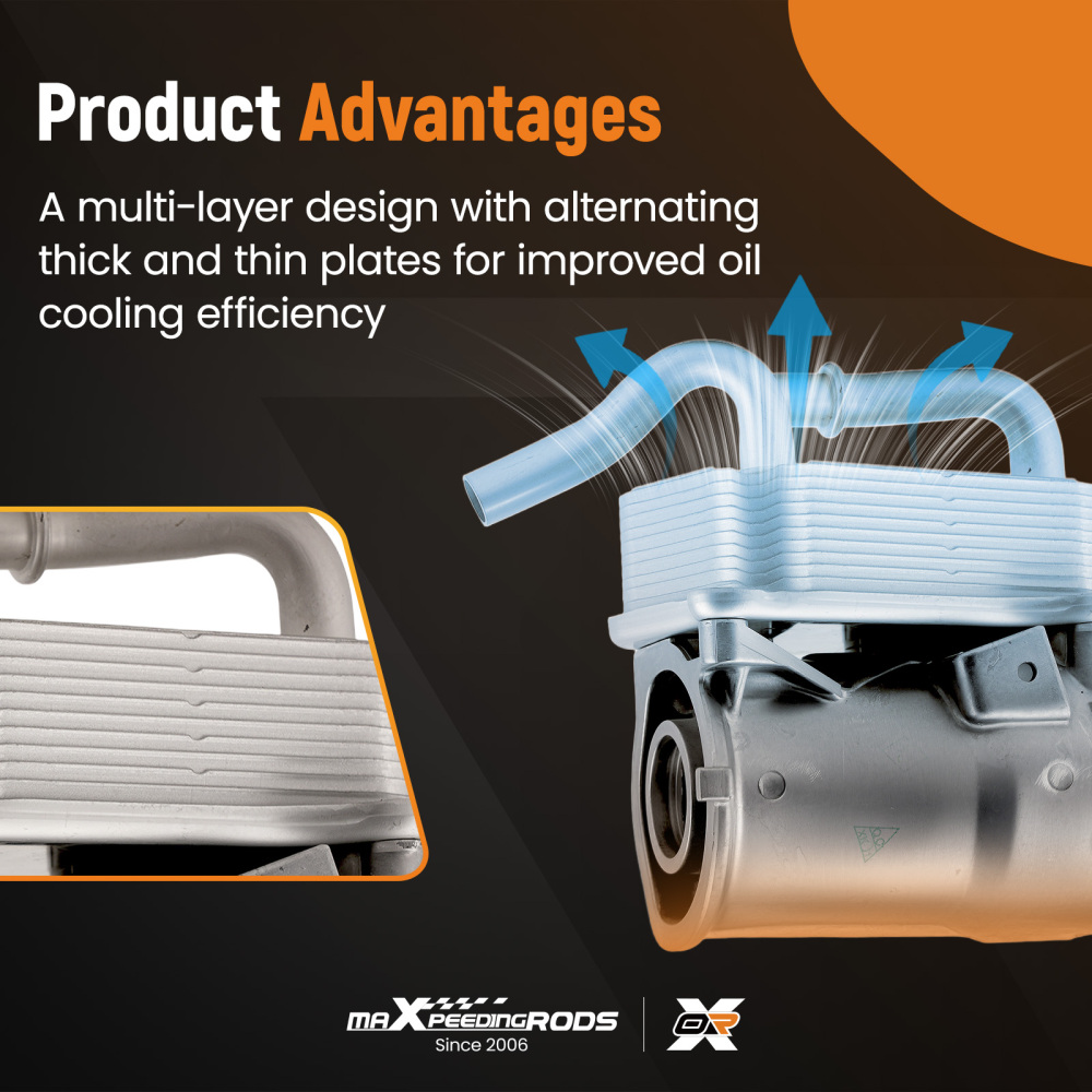 Radiatore dellolio motore con alloggiamento compatibile per Mercedes C CLK E ML 6+8 SL