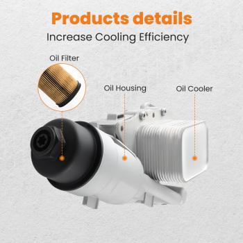 1 Set Engine Oil Cooler Oil Filter Housing Adapter Assembly compatible for BMW 11428585235