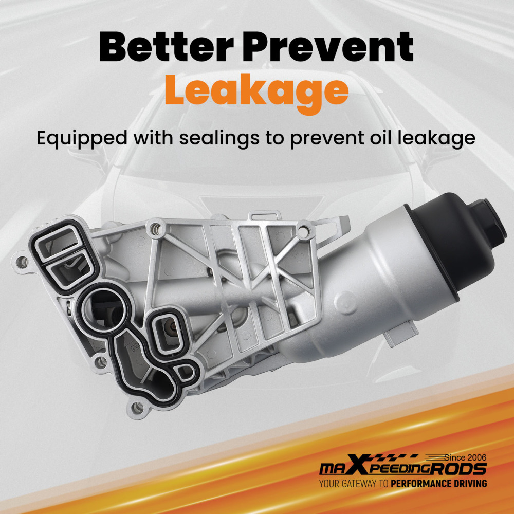 1 Set Engine Oil Cooler Oil Filter Housing Adapter Assembly compatible for BMW 11428585235