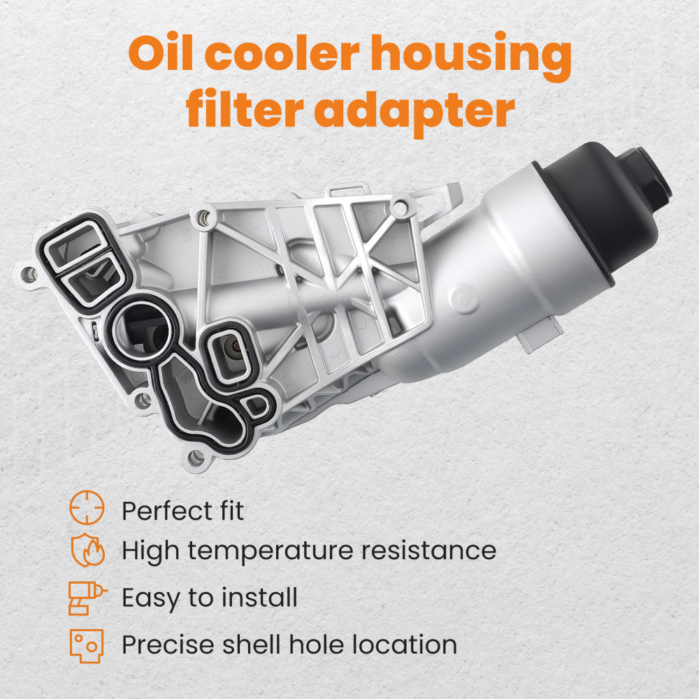 1 Set Engine Oil Cooler Oil Filter Housing Adapter Assembly compatible for BMW 11428585235