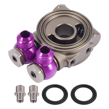 Thermostatic Oil Filter Sandwich Plate M20x1.5 3/4-16UNF AN10 NPT Sensor Ports