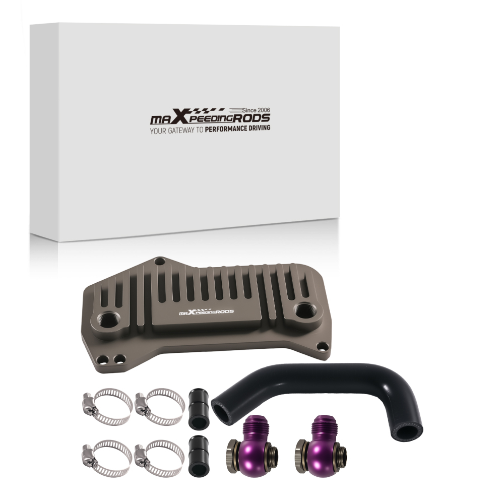 Aluminum AN10 Oil Cooler Adapter compatible for VW Audi Golf Gearbox DQ500 DQ381