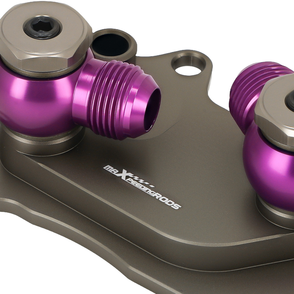 Aluminum Oil Adapter AN10 compatible for VW Audi Gen3 EA888 Filter Sandwich Cooler Kit