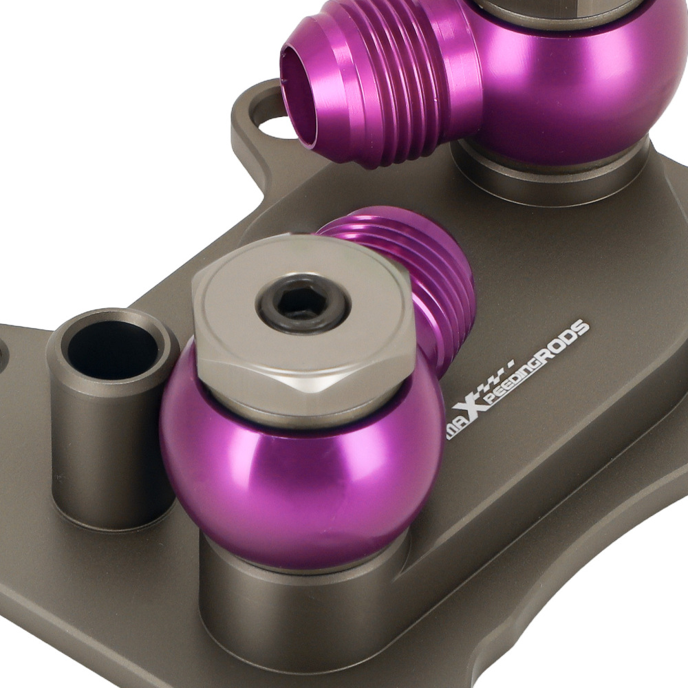 Aluminum Oil Adapter AN10 compatible for VW Audi Gen3 EA888 Filter Sandwich Cooler Kit