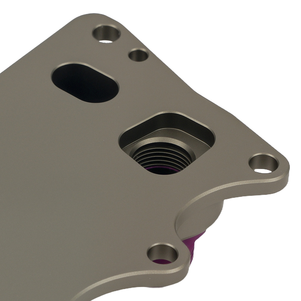 AN10 Oil Cooler Filter Adapter compatible for BMW B58 Engine Purple Aluminium Kit