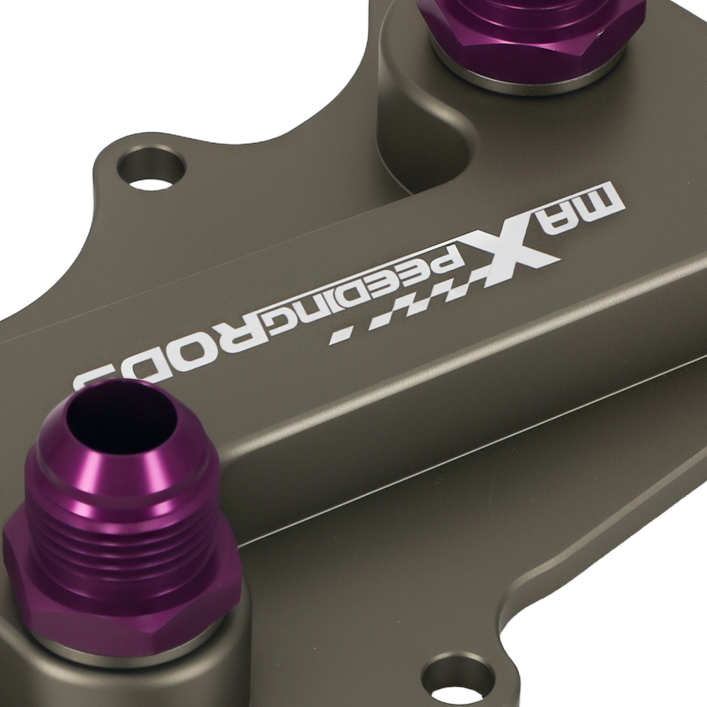 AN10 Oil Cooler Filter Adapter compatible for BMW B58 Engine Purple Aluminium Kit