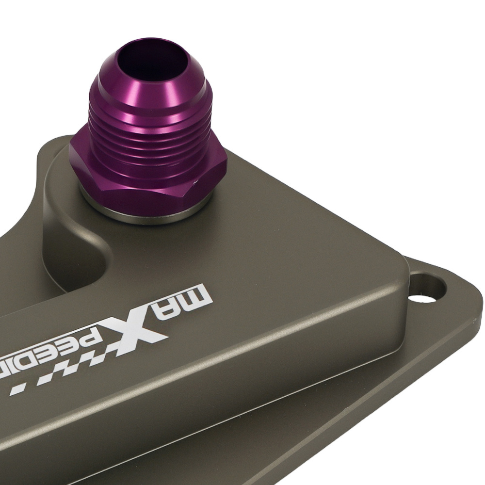 AN10 Oil Cooler Filter Adapter compatible for BMW B58 Engine Purple Aluminium Kit