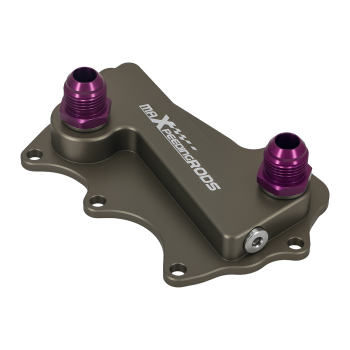 AN10 Oil Cooler Filter Adapter compatible for BMW B58 Engine Purple Aluminium Kit