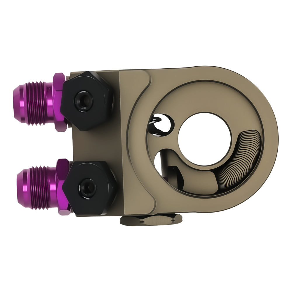 AN10 Cooler Sandwich Adapter compatible for Honda Civic Gen10 FC1 FK7 M20*1.5 Purple