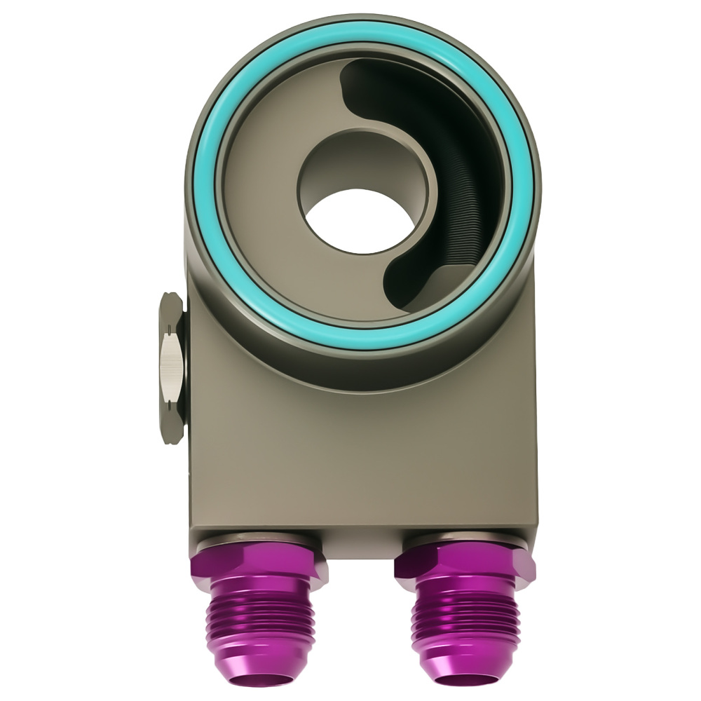 AN10 Cooler Sandwich Adapter compatible for Honda Civic Gen10 FC1 FK7 M20*1.5 Purple