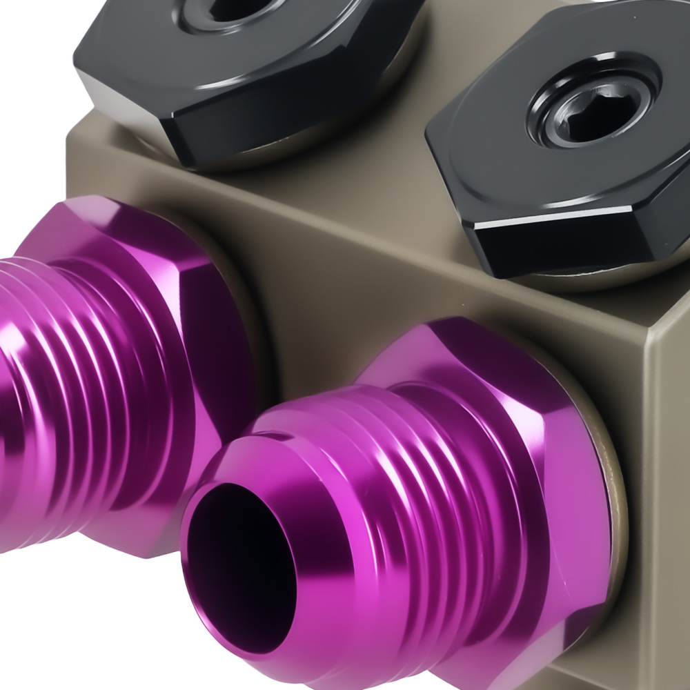 AN10 Cooler Sandwich Adapter compatible for Honda Civic Gen10 FC1 FK7 M20*1.5 Purple