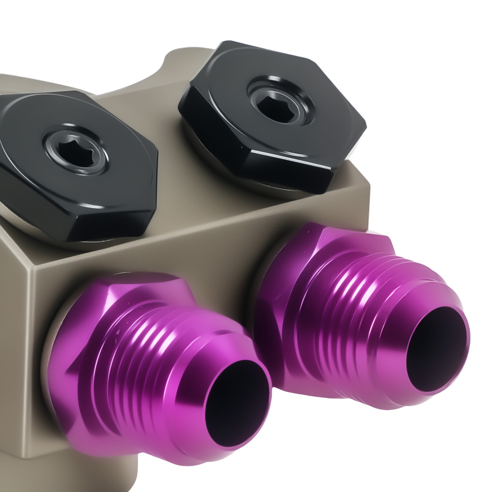 AN10 Cooler Sandwich Adapter compatible for Honda Civic Gen10 FC1 FK7 M20*1.5 Purple