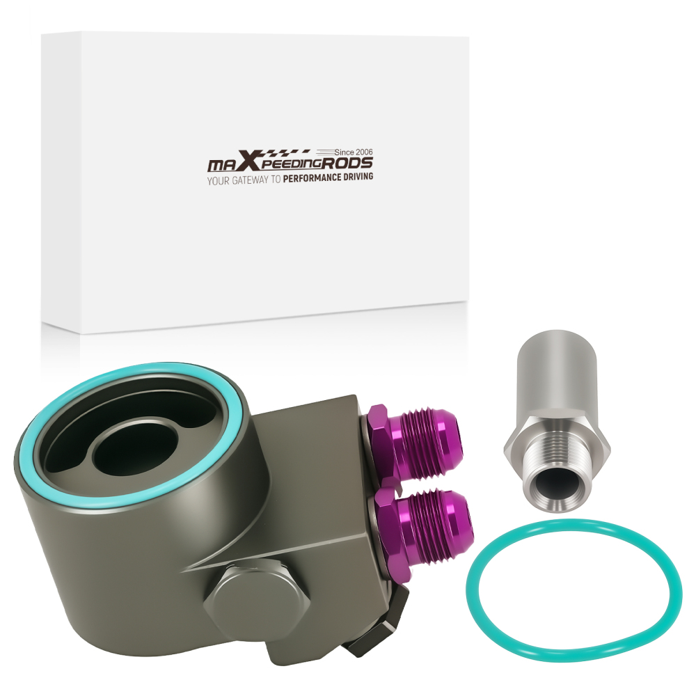 AN10 Cooler Sandwich Adapter compatible for Honda Civic Gen10 FC1 FK7 M20*1.5 Purple