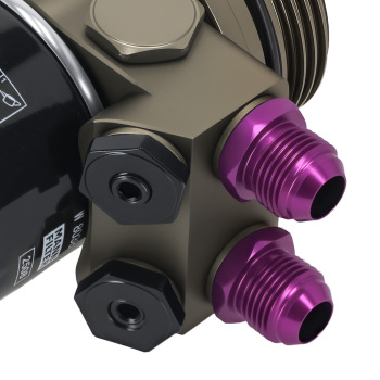 Aluminum Alloy Oil Filter Adapter compatible for Audi S4 S5 A8L compatible for Porsche Cayenne AN10 3.0T