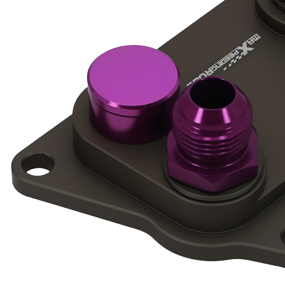 Aluminum AN10 Oil Cooler Adapter compatible for VW Audi EA888 Engine MK5 MK6 Purple