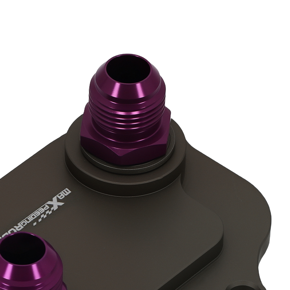 Aluminum AN10 Oil Cooler Adapter compatible for VW Audi EA888 Engine MK5 MK6 Purple