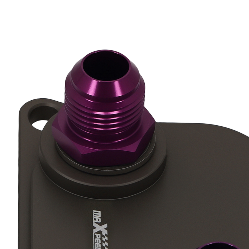 Aluminum AN10 Oil Cooler Adapter compatible for VW Audi EA888 Engine MK5 MK6 Purple
