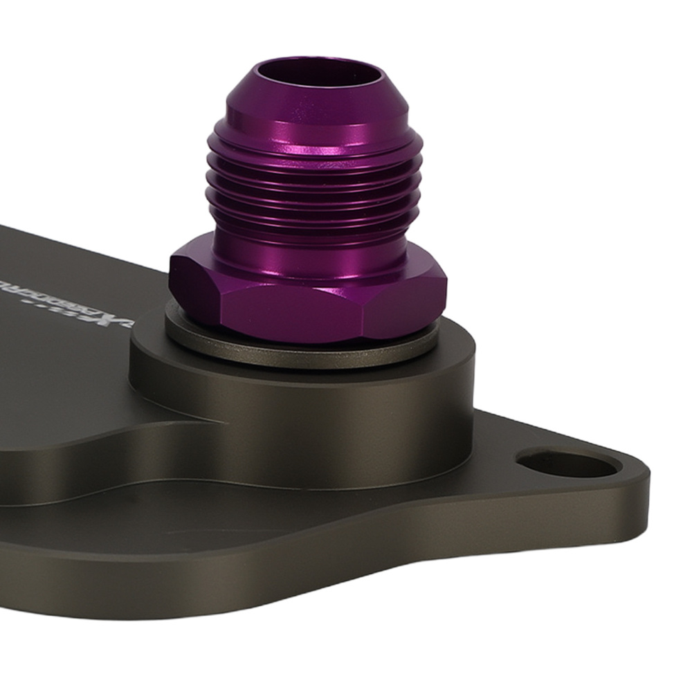 Aluminum AN10 Oil Cooler Adapter compatible for VW Audi EA888 Engine MK5 MK6 Purple
