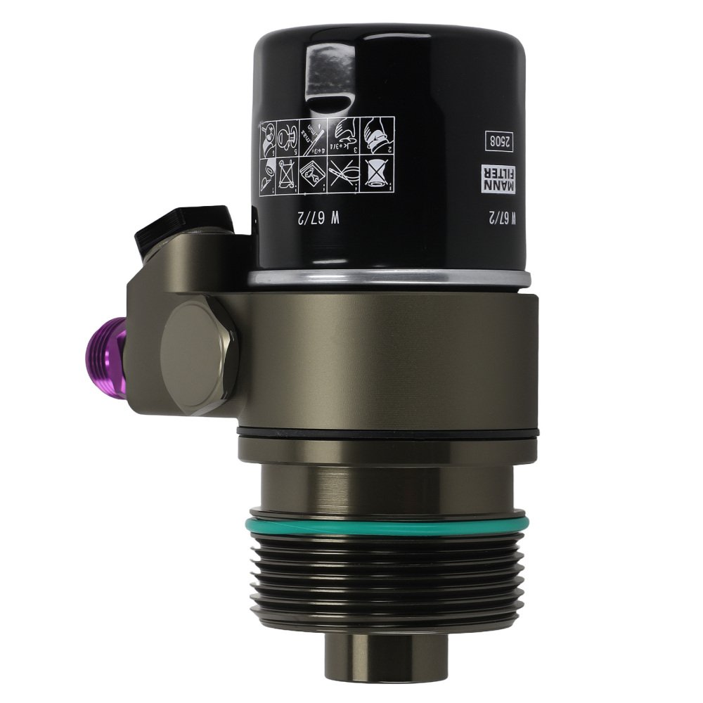 Aluminum Oil Cooler Adapter AN10 compatible for VW Golf 7 GTI 2.0T Purple Gold Alloy