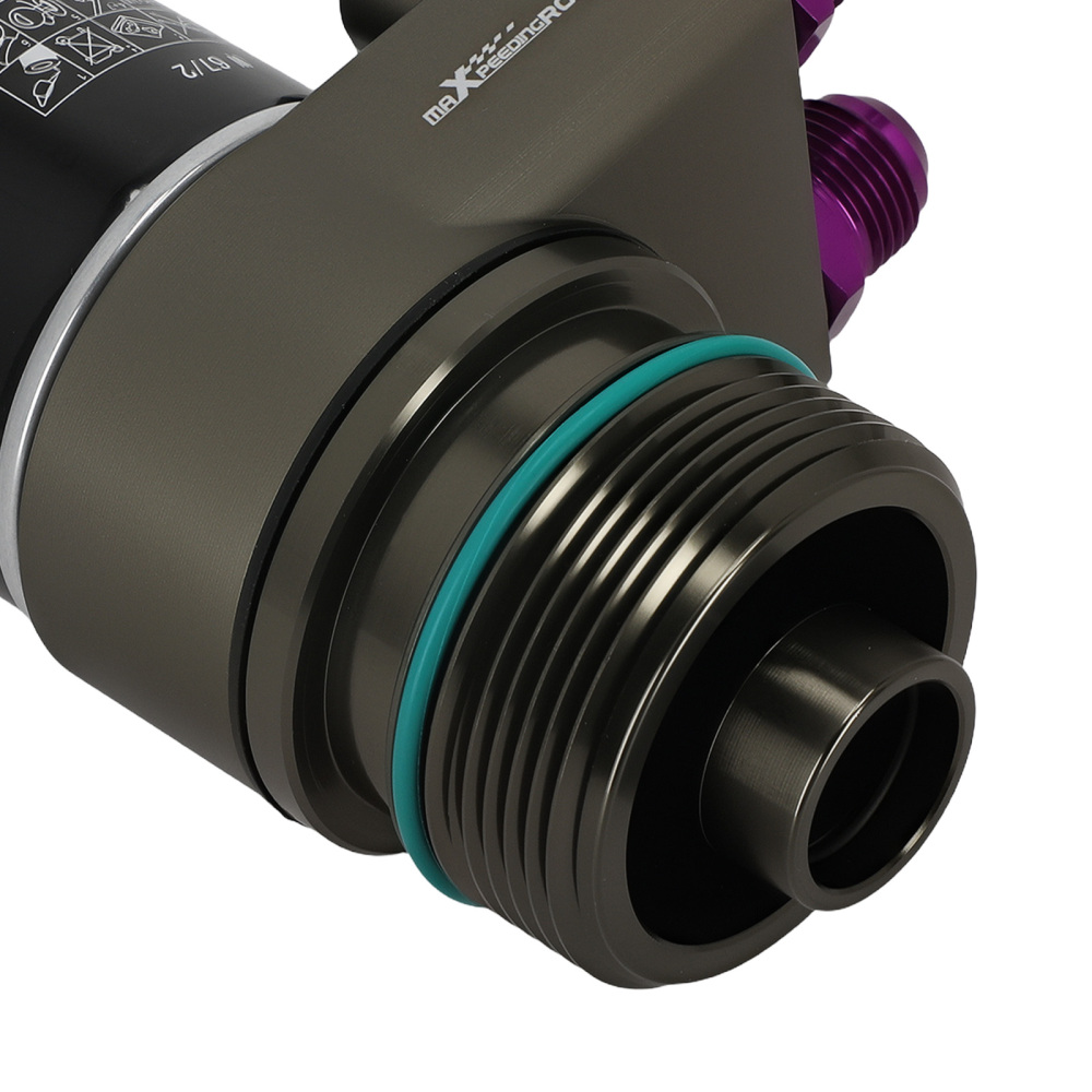 Aluminum Oil Cooler Adapter AN10 compatible for VW Golf 7 GTI 2.0T Purple Gold Alloy