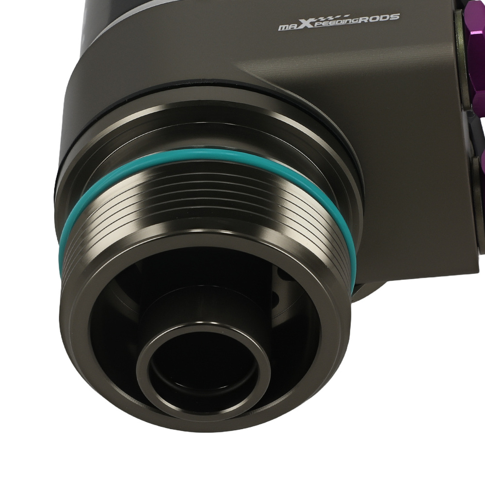 Aluminum Oil Cooler Adapter AN10 compatible for VW Golf 7 GTI 2.0T Purple Gold Alloy