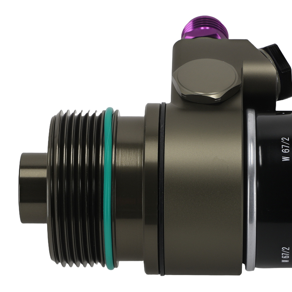 Aluminum Oil Cooler Adapter AN10 compatible for VW Golf 7 GTI 2.0T Purple Gold Alloy