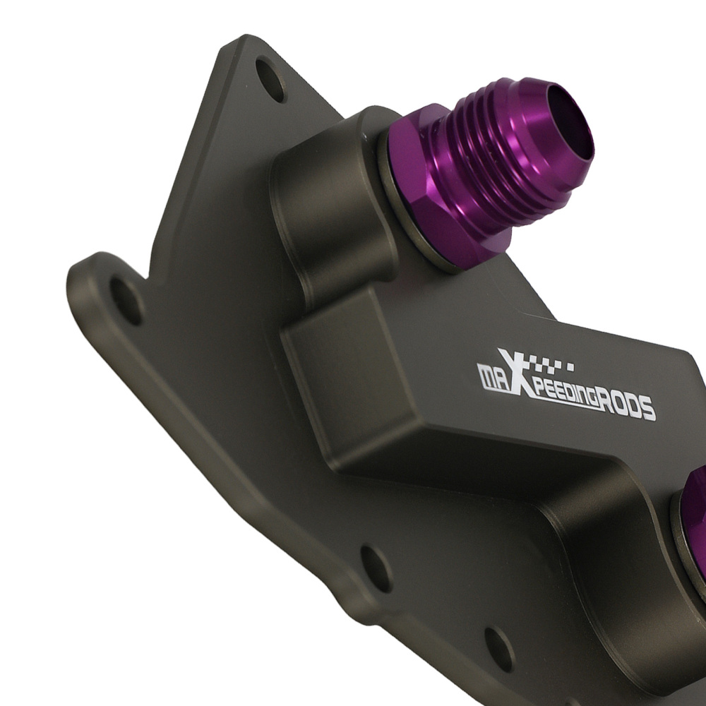 AN10 Oil Cooler Adapter compatible for BMW MINI F54 F55 F56 F57 F60 Purple Aluminum Kit