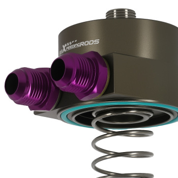 Aluminum Oil Cooler Sandwich Adapter compatible for VW Audi Skoda MK5 MK6 1.4T 1.6L AN10